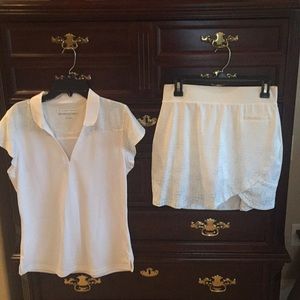 Pebble beach tennis or golf outfit.